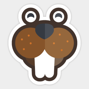 Beaver Face Sticker